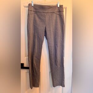 Charter Club Black and Gray Geometric Pants